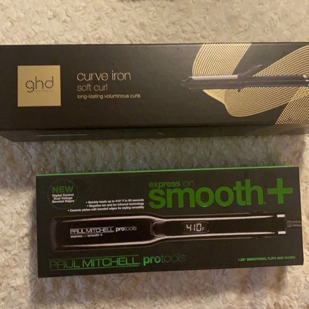 Ghd curve soft curl iron and express ion smooth